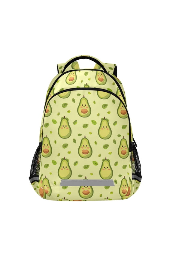 Cute Avocado Fruit Backpack Elementary School Bag Bookbag Travel Rucksack