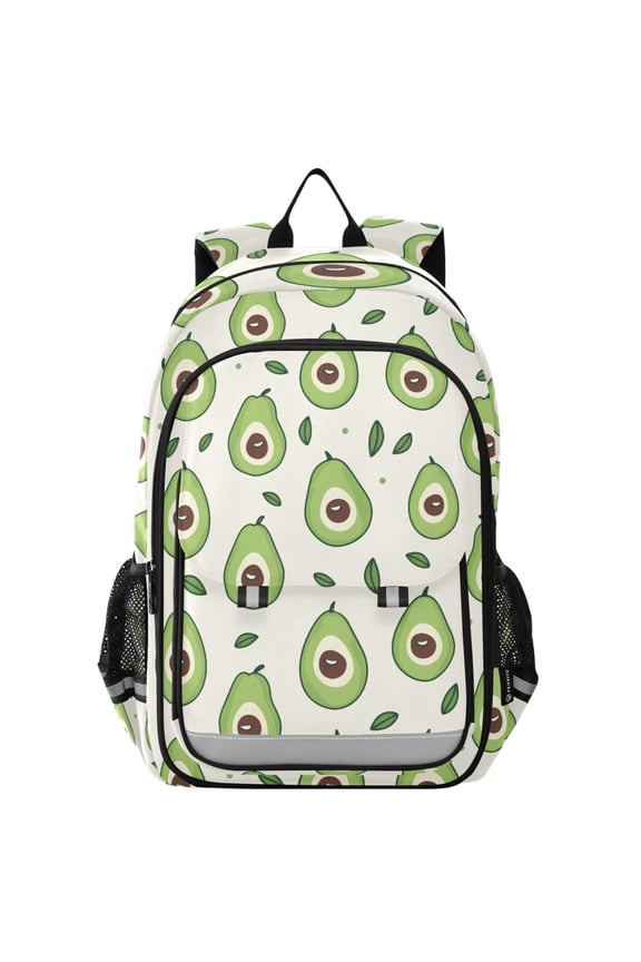 Cute Avocado Leaves Laptop Backpack Purse Travel Bag Casual School Bookbag Rucksack for Women Men
