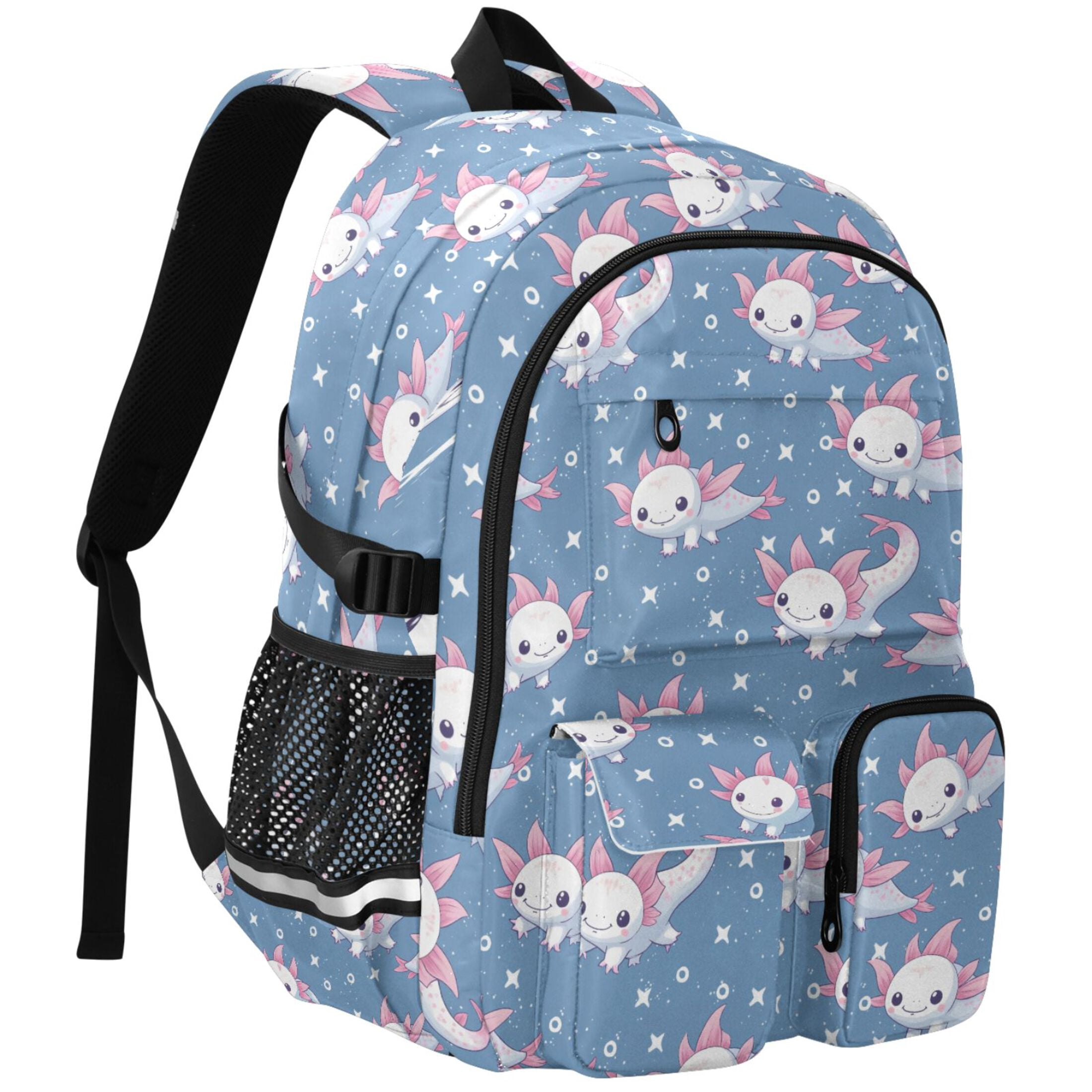 ALAZA Cute Axolotl Print Student Backpack School Bookbag Large Laptop ...