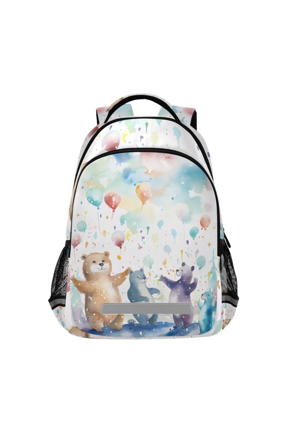 Cute Bears Backpack Elementary School Bag Bookbag Travel Rucksack
