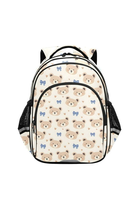 Cute Bears Bows School Backpack Elementary Bag Bookbag Travel Rucksack