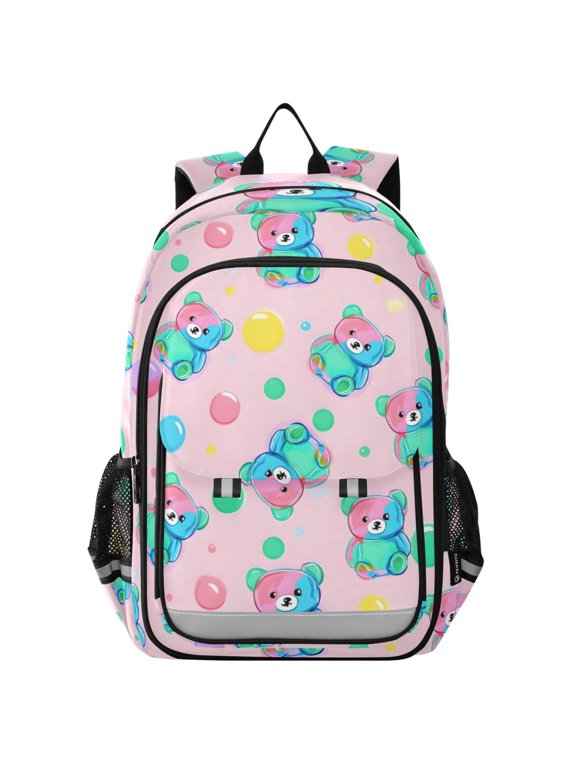Cute Bears Bubbles Laptop Backpack Purse Travel Bag Casual School Bookbag Rucksack for Women Men