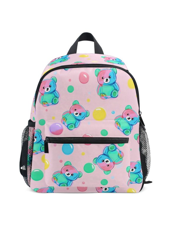 Cute Bears Bubbles Pattern Kids Backpack for Preschool Kindergarten Toddler Bags