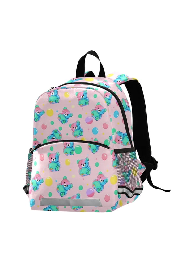 Cute Bears Bubbles School Backpack Elementary Student Bookbag