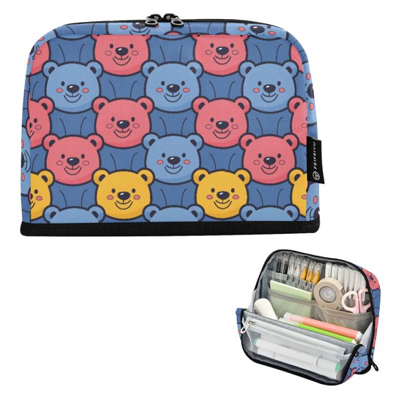 ALAZA Cute Bears Pencil Case Pen Pouch Bag Large Capacity Organizer