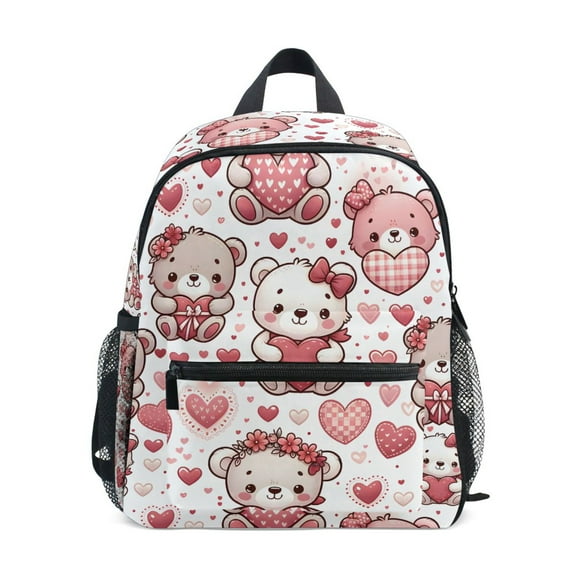 ALAZA Cute Bears and Hearts School Backpack Small Bookbag Mini Bags