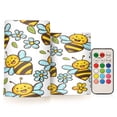 thumbnail image 1 of ALAZA Cute Bee and Flowers 2 PCs LED Flickering Flameless Candles with Remote Timer Battery Operated Candle, 1 of 7