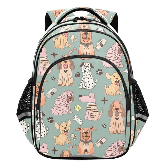 ALAZA Cute Bulldogs Baseballs School Backpack Elementary Bag Student Bookbag Travel Rucksack