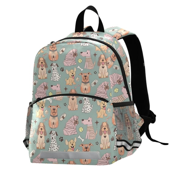 ALAZA Cute Bulldogs Baseballs School Backpack Elementary Student Bookbag