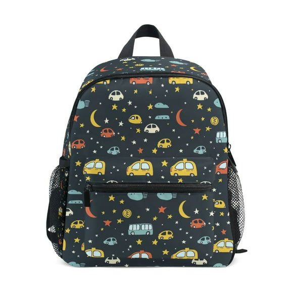 ALAZA Cute Cartoon Car and Stars School Backpack Small Bookbag Mini Bags