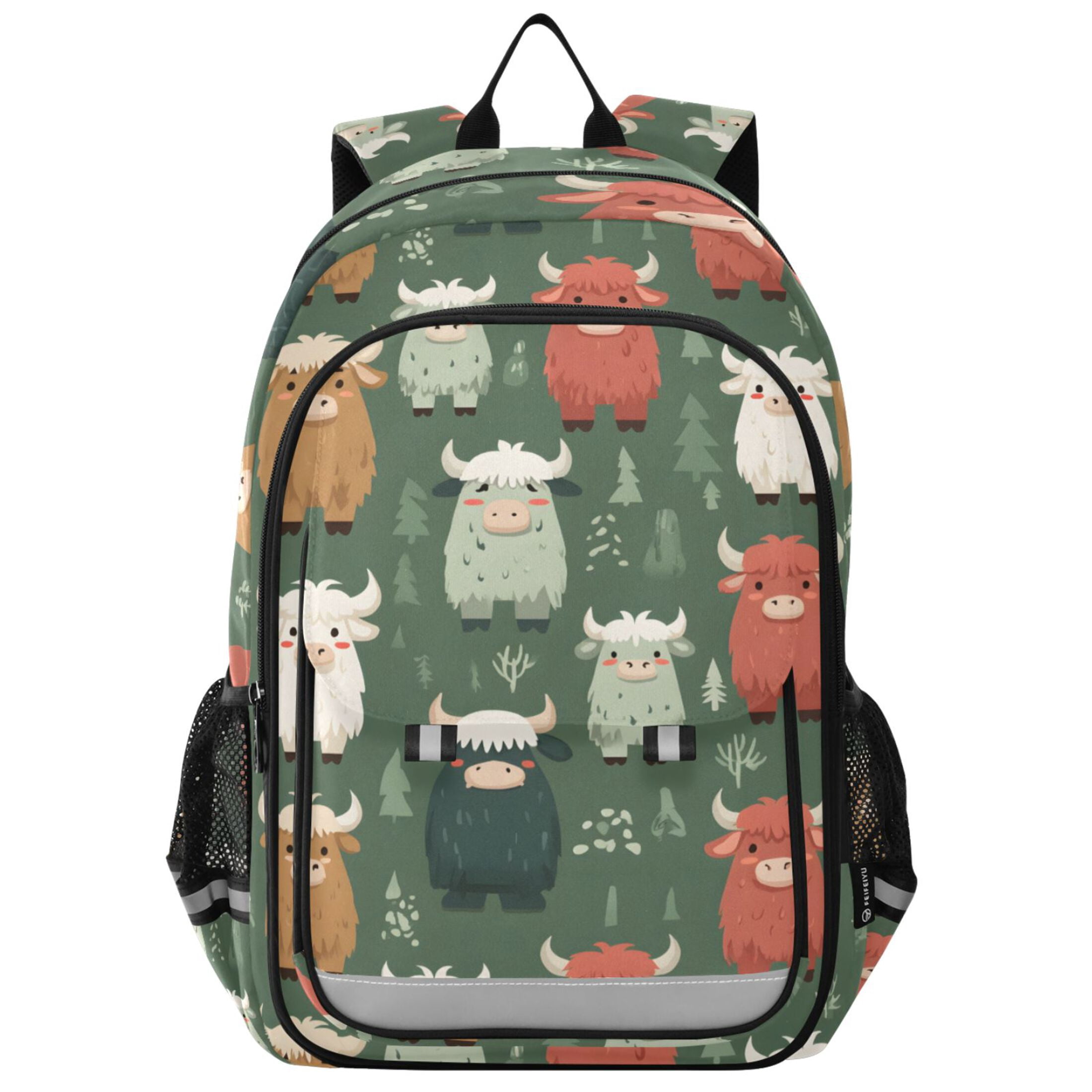 Cute Peace Sign Backpack Purse - Lightweight Laptop Book Bag With Multiple Pockets, Size S 16 Inch, For Travel & School