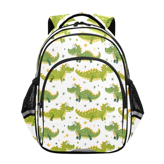 ALAZA Cute Cartoon Crocodile School Backpack Elementary Bag Bookbag Travel Rucksack