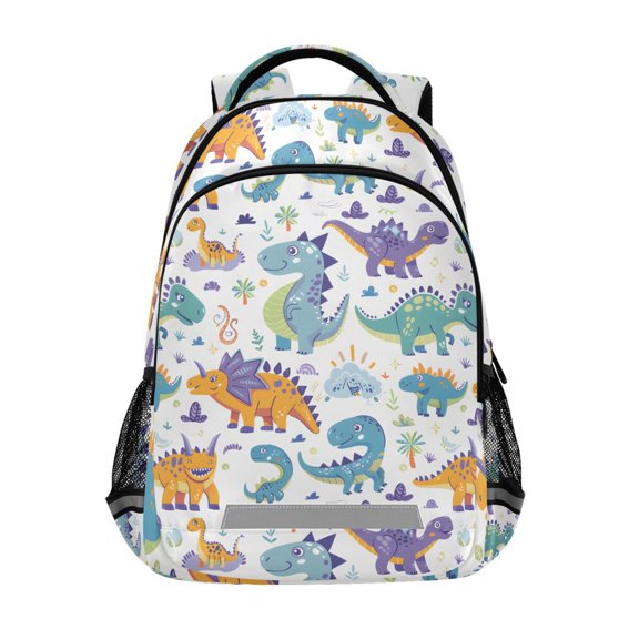 ALAZA Cute Cartoon Dinosaurs Backpack Elementary School Bag Bookbag Travel Rucksack