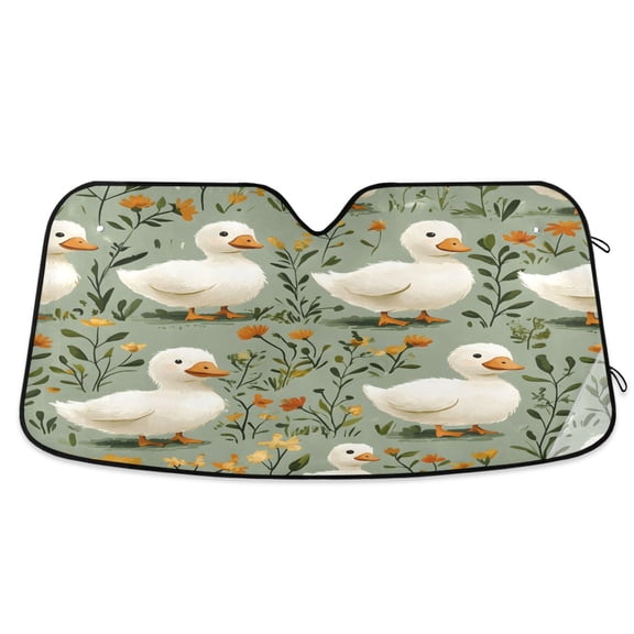 ALAZA Cute Cartoon Duck Windshield Sun Shade Car Foldable Visor Block UV Rays Protector 55"x27.6"