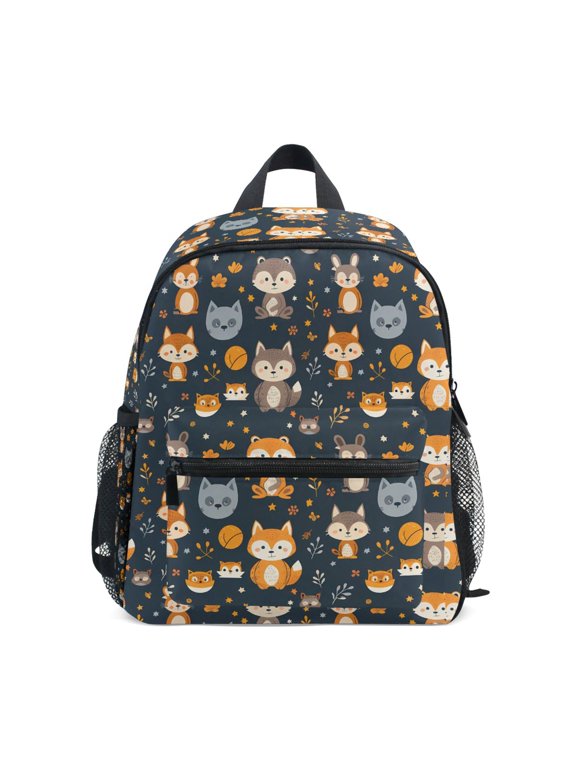 Cute Cartoon Foxes Toddler Backpack for Preschool Kindergarten Kids Bags