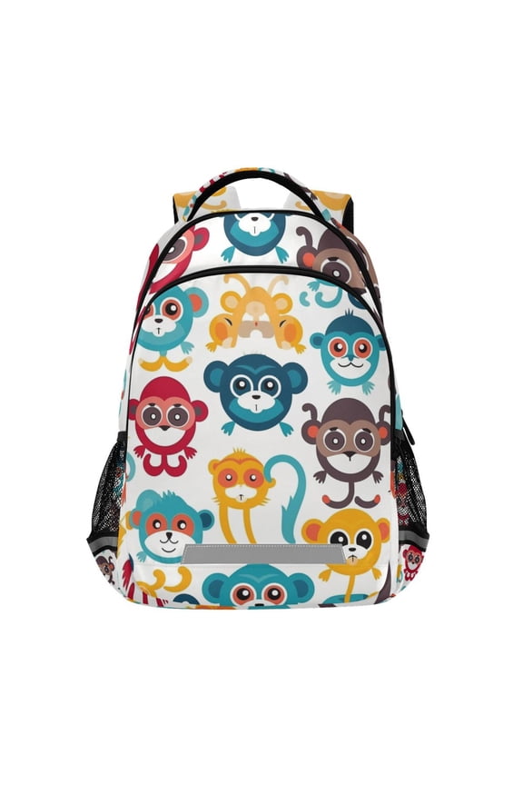 Cute Cartoon Monkey Backpack Elementary School Bag Bookbag Travel Rucksack