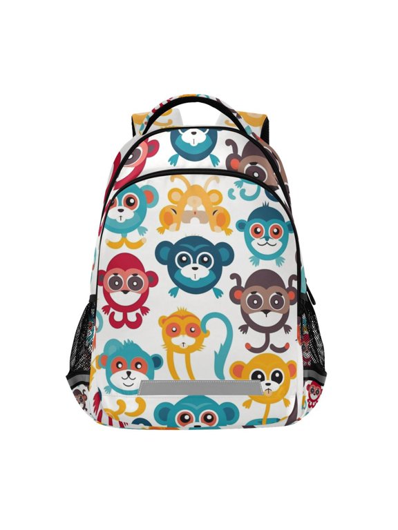 Cute Cartoon Monkey Backpack Elementary School Bag Bookbag Travel Rucksack