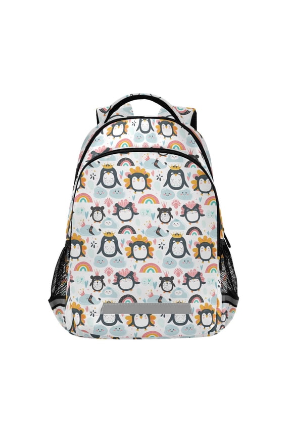 Cute Cartoon Penguins Backpack Elementary School Bag Bookbag Travel Rucksack