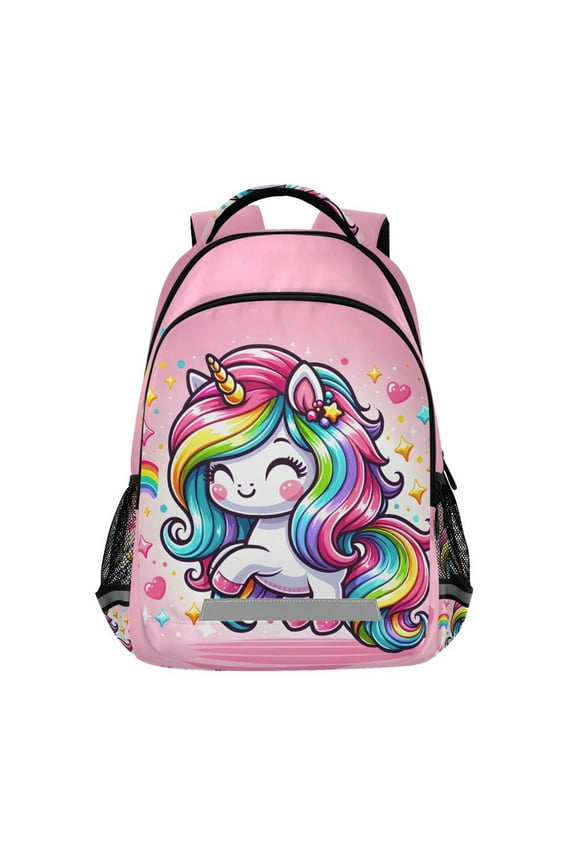Cute Cartoon Rainbow Unicorn Backpack Elementary School Bag Bookbag Travel Rucksack