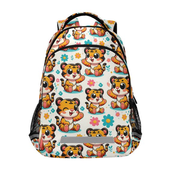 ALAZA Cute Cartoon Tigers Backpack Elementary School Bag Bookbag Travel Rucksack