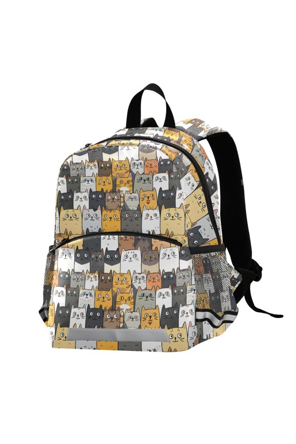 Cute Cat Face School Backpack Elementary Student Bookbag