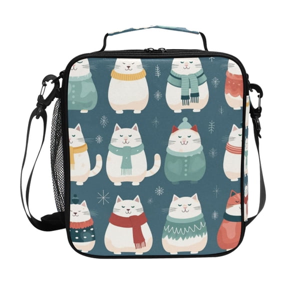 ALAZA Cute Cat Lunch Box Insulated Lunch Bag Reusable Thermal Cooler Tote School Picnic