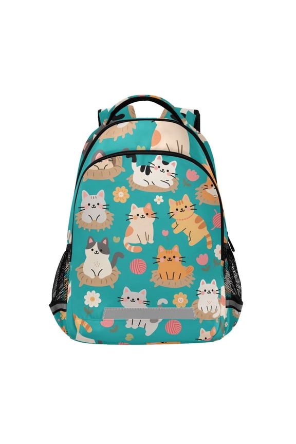 Cute Cats Cartoon Backpack Elementary School Bag Bookbag Travel Rucksack