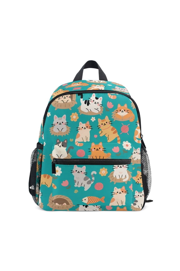 Cute Cats Cartoon School Backpack Small Bookbag Mini Bags