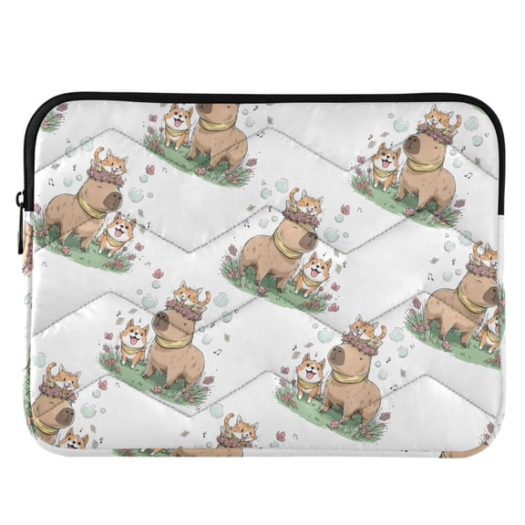 ALAZA Cute Cats Corgi Capybara Pattern Laptop Sleeve Case for 13-14 Inch Computer Cover Bag Medium