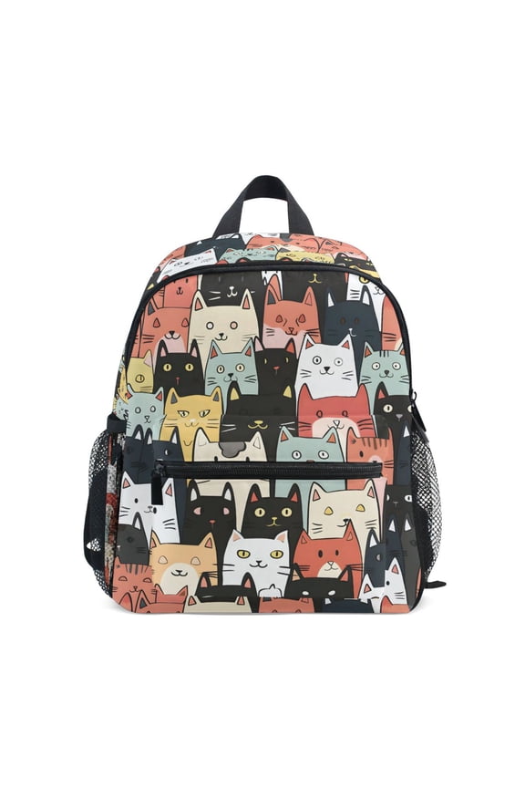 Cute Cats Face School Backpack Small Bookbag Mini Bags