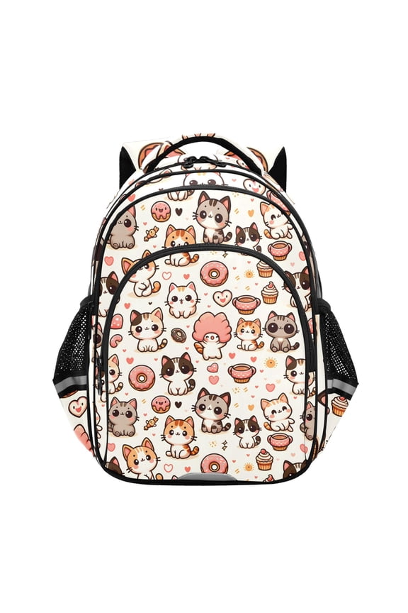 Cute Cats School Backpack Elementary Bag Bookbag Travel Rucksack