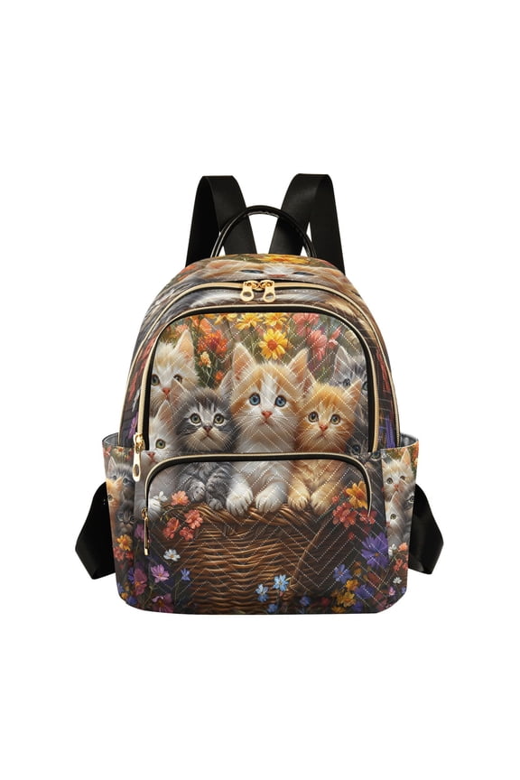 Cute Cats Womens Travel Laptop Backpack Large Daypack Ladies Shoulder Bags S