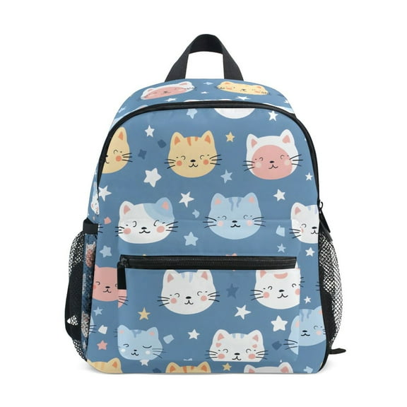 ALAZA Cute Cats and Stars School Backpack Small Bookbag Mini Bags