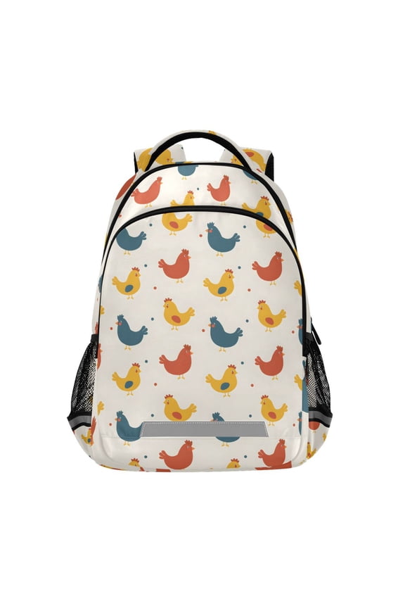 Cute Chicken Backpack Elementary School Bag Bookbag Travel Rucksack
