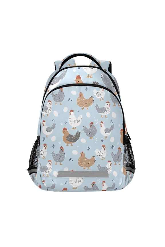 Cute Chickens Eggs Backpack Elementary School Bag Bookbag Travel Rucksack