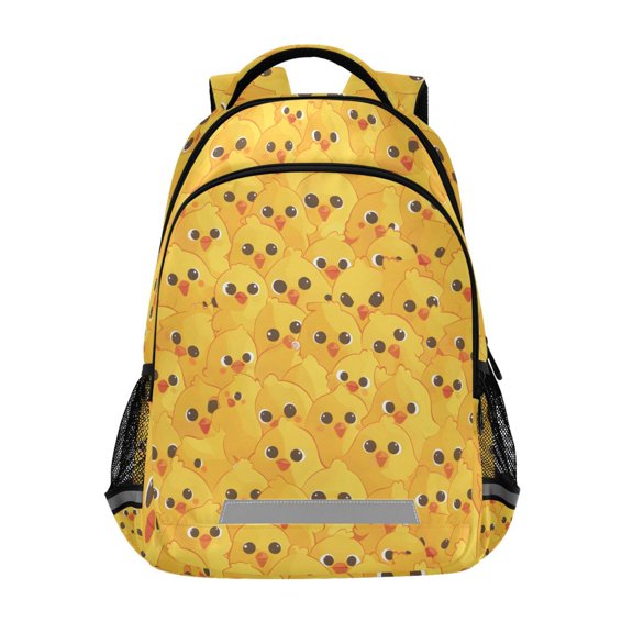 ALAZA Cute Chickens Yellow Backpack Elementary School Bag Bookbag Travel Rucksack