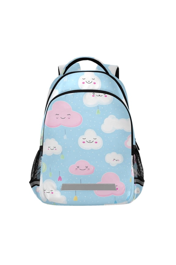 Cute Clouds Backpack Elementary School Bag Bookbag Travel Rucksack