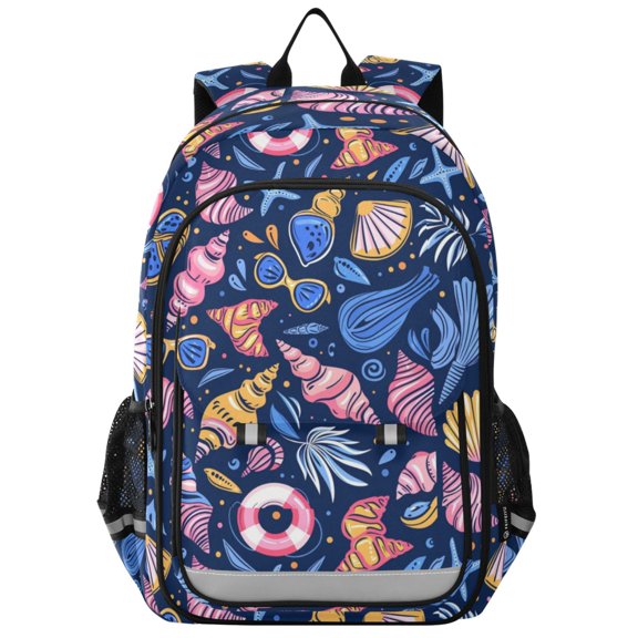 ALAZA Cute Conch Sea Shells Laptop Backpack Purse Travel Bag Casual School Bookbag Rucksack for Women Men