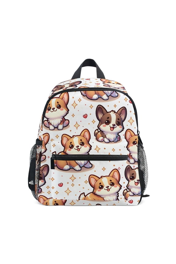 Cute Corgi Dogs Stars School Backpack Small Bookbag Mini Bags