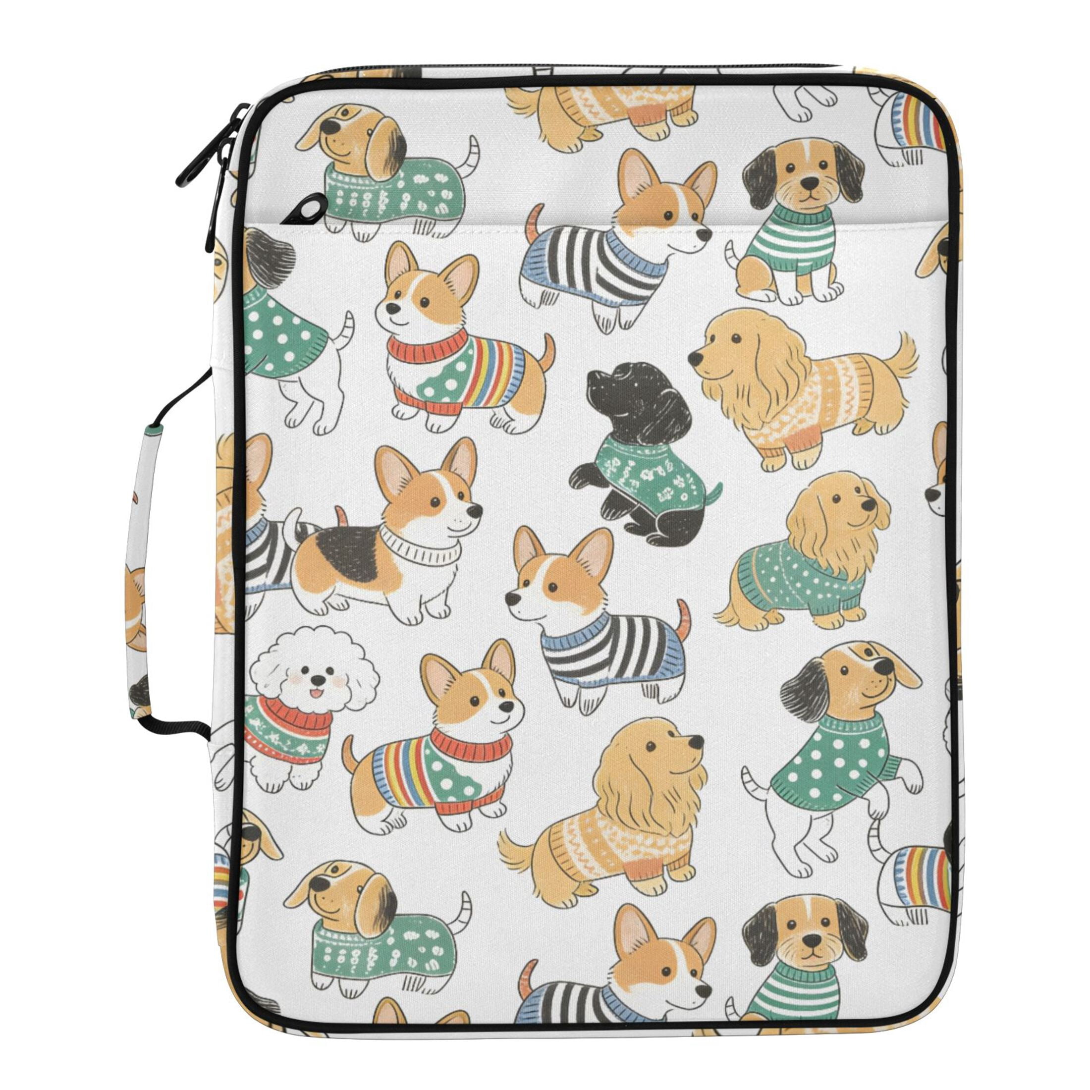 ALAZA Cute Corgi Golden Dog Pattern Expanding Accordion File Folder 3 ...