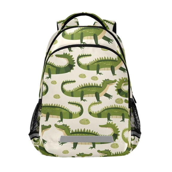 ALAZA Cute Crocodile Backpack Elementary School Bag Bookbag Travel Rucksack