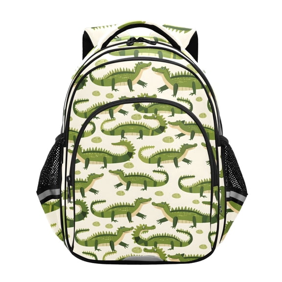 ALAZA Cute Crocodile School Backpack Elementary Bag Bookbag Travel Rucksack