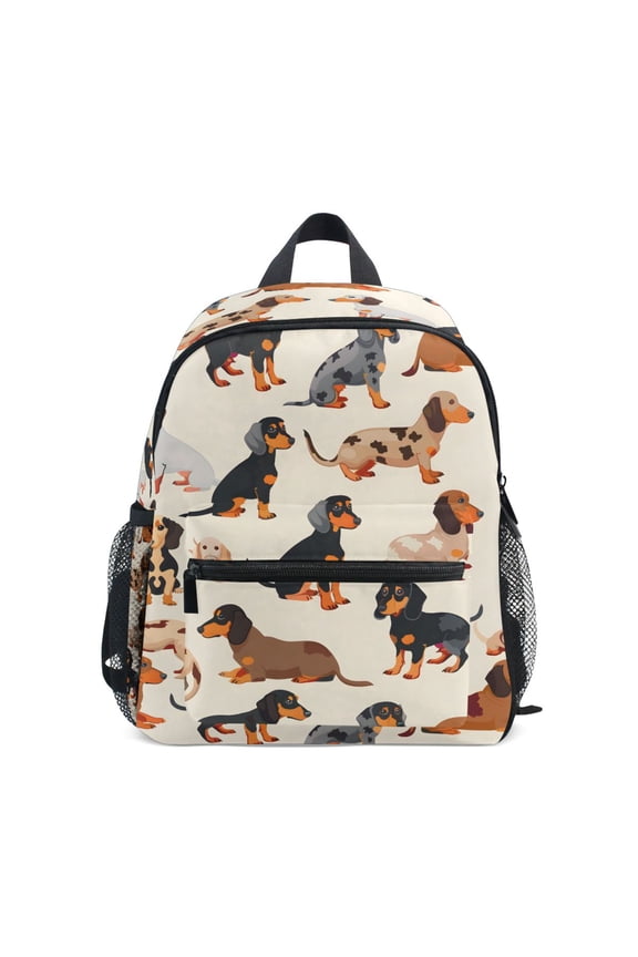 Cute Dachshund Dog School Backpack Small Bookbag Mini Bags