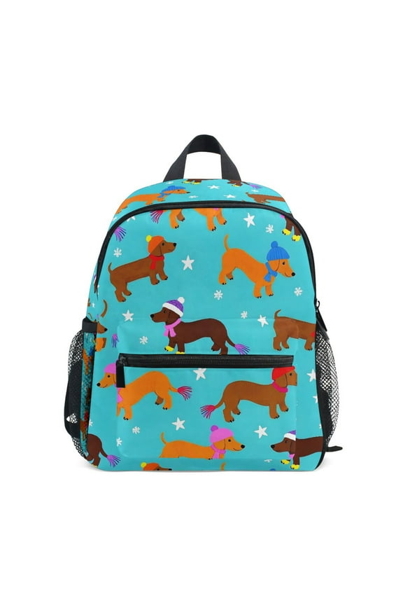 Cute Dachshund Dog School Backpack Small Bookbag Mini Bags