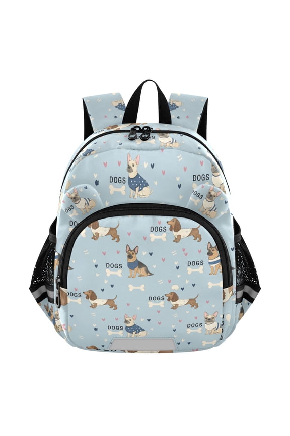 Cute Dachshund Shepherd Dogs Mini Backpack School Bookbag Age 3-7 Medium