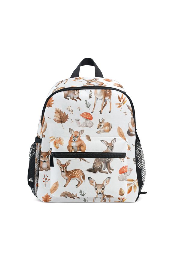 Cute Deer Mushrooms School Backpack Small Bookbag Mini Bags