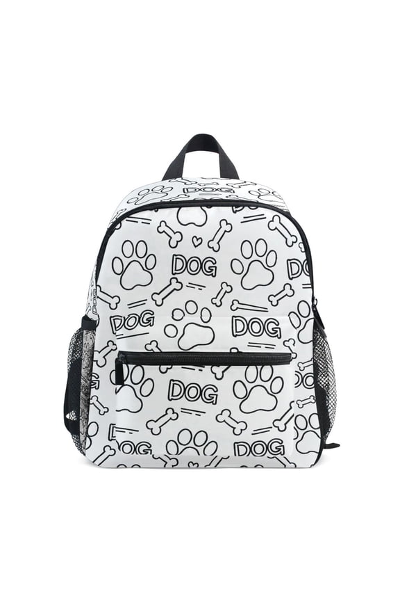 Cute Dog Paw Print School Backpack Small Bookbag Mini Bags