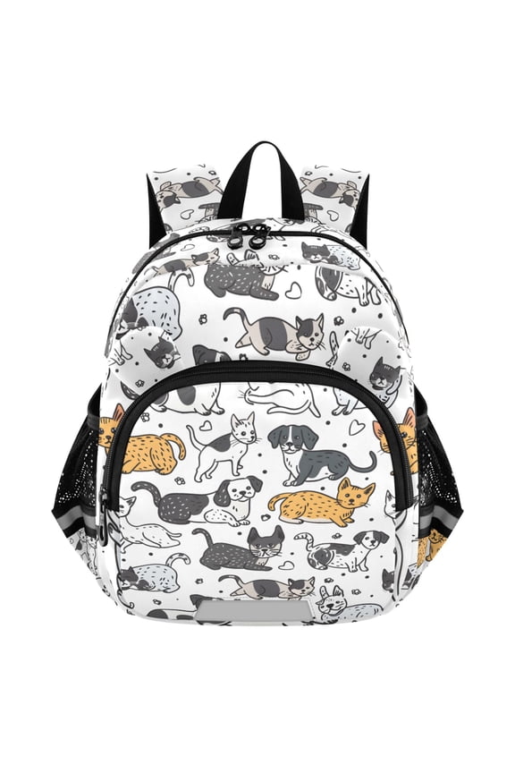 Cute Dogs Cats Mini Backpack School Bookbag Age 3-7 Medium