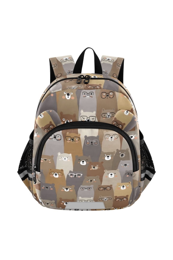 Cute Doodle Bears Mini Backpack School Bookbag Age 3-7 Small