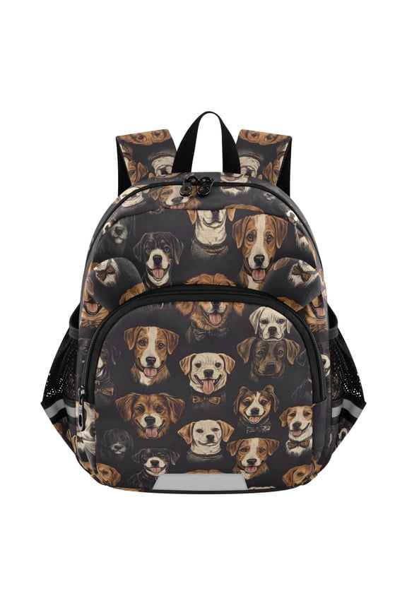 Cute Doodle Cartoon Dogs Mini Backpack School Bookbag Age 3-7 Medium